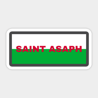Saint Asaph City in Wales Flag Sticker